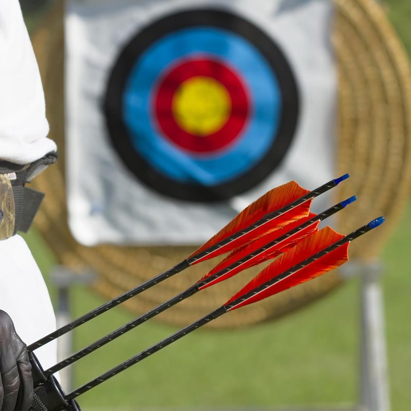 Archery Arrow Fletch - PATIKIL Shield Cut Turkey Feather Right Wing Fletching for DIY Target Shooting