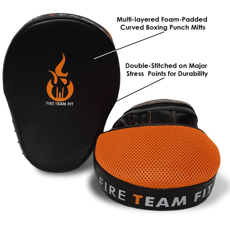 Fire Team Fit Focus Mitts (Black-Orange)