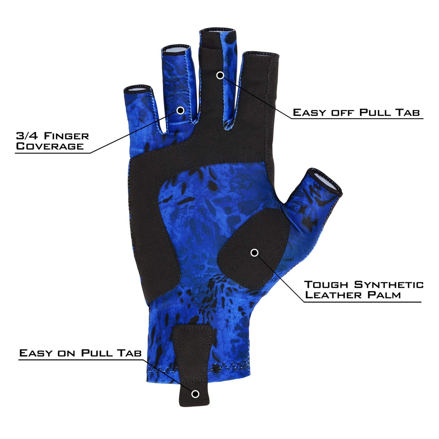 KastKing Sol Armis UPF50+ Fishing Gloves, Men and Women
