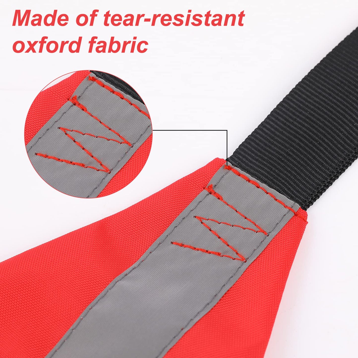 Safety Travel Flag for Kayak, 2 Pack Canoe Safety Flag High Visibility Kayak Flag Red Warning Flag with Reflective Strip for Canoes, Boats,Truck, Trailer, Kayak Accessories