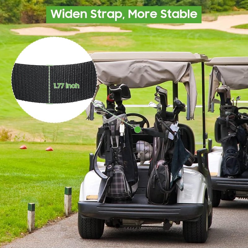 10L0L Golf Cart Bag Holder Bracket for EZGO TXT 1994-Up, Golf Cart Bag Strap Rack Assembly for 2 Seater Carts, OEM 71851-G01, 610642, 618206