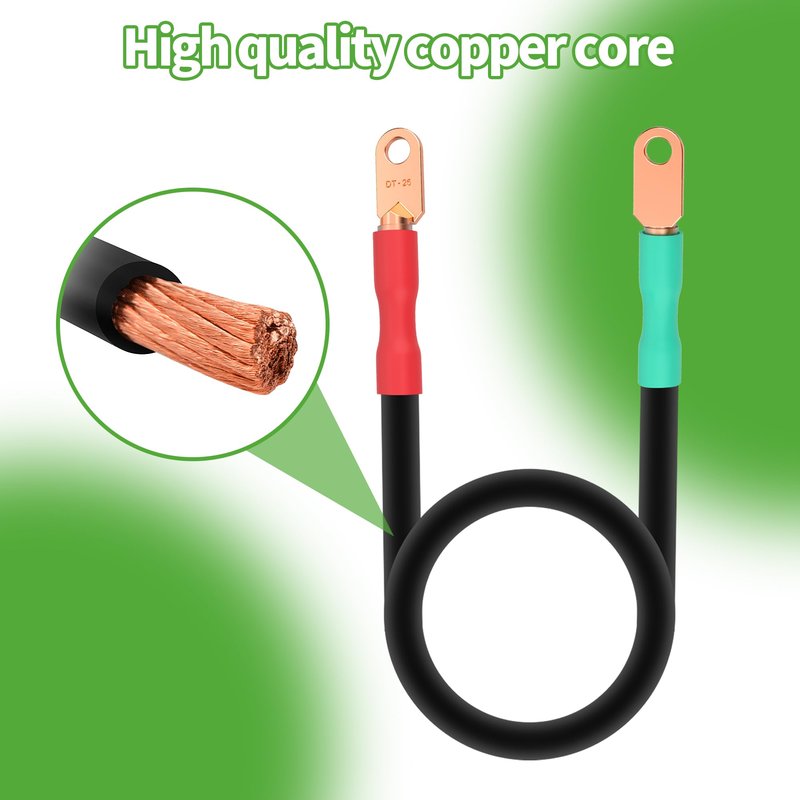 10L0L Golf Cart Battery Cables 48V for Club Car Precedent 2008-Up, 4 Gauge Pure Copper, 5-Piece Wire Set