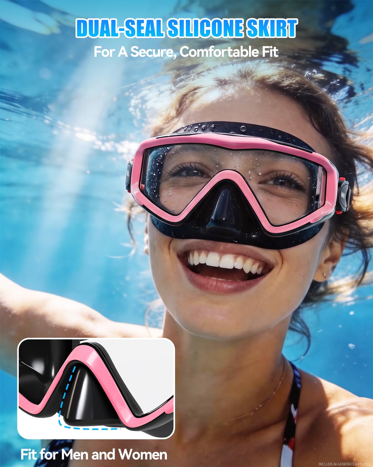 Aegend Swim Goggles for Adults Kids - 220°Wide View Anti-Fog Goggles with Mesh Bag for Indoor Outdoor Pool Beach Swimmming