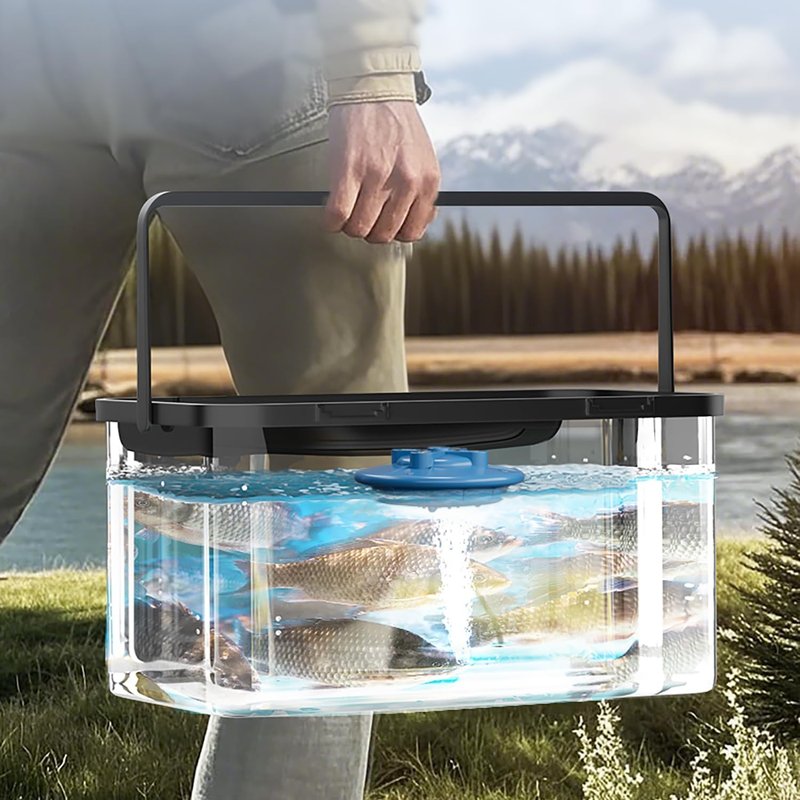 Portable Rechargeable Silent Floating Oxygen Pump - 20+ Hours Battery Life for Fish Tanks & Travel | Durable ABS Shell