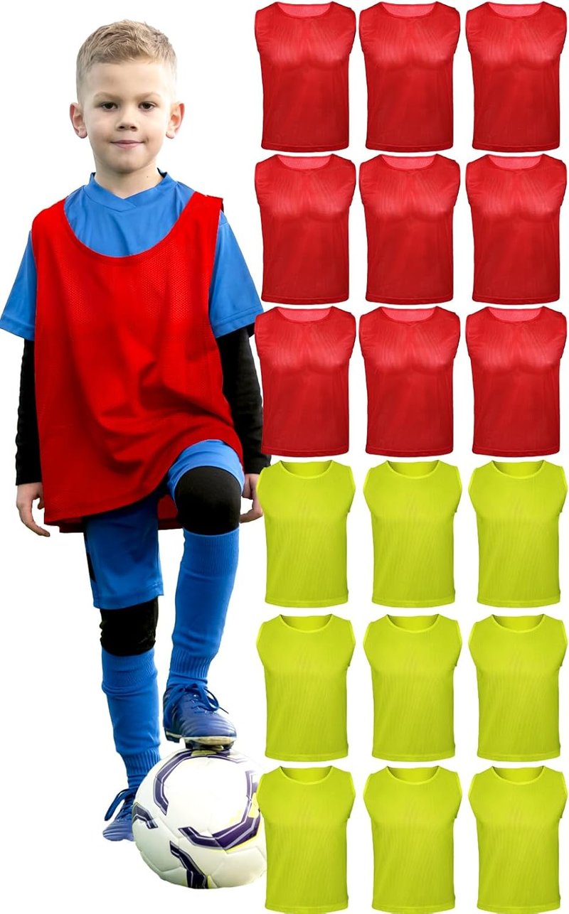 Youth Soccer Pinnies - Breathable Mesh Scrimmage Vests for Sports | Youth Sizes Available