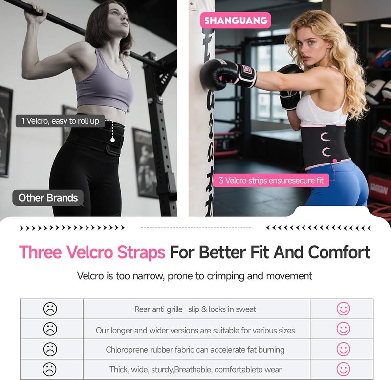 Waist Trainer for Women & Men - Sweat Trimmer Belt for Stomach | Adjustable Size