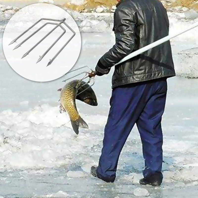 5/7 Prong Fishing Harpoon - Stainless Steel Gig Gaff Hook with 8mm Screw | Ideal for Flounder, Frog, and Pond Fishing