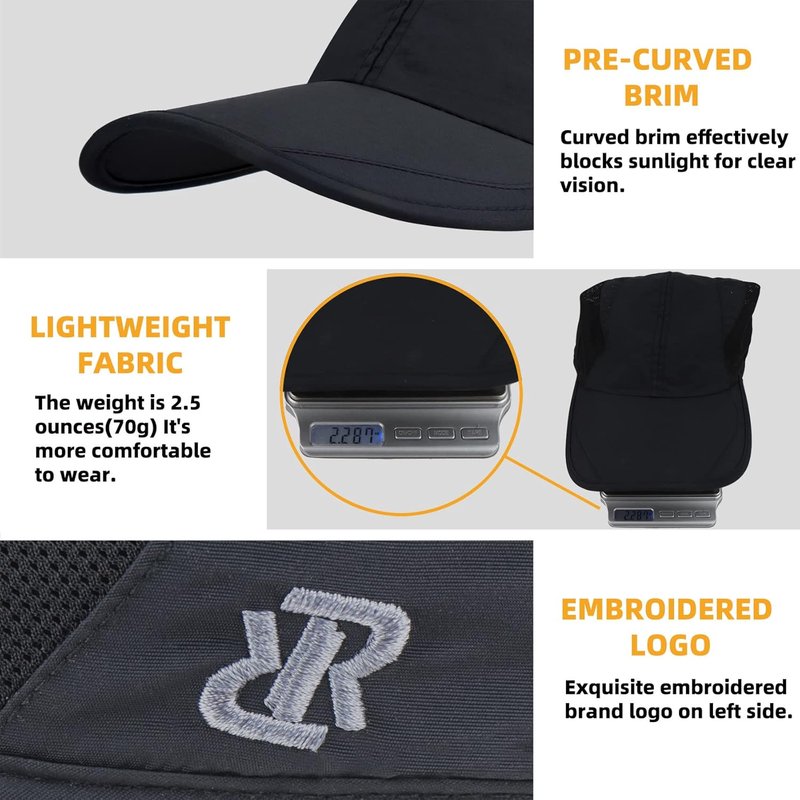 Quick Dry Running Cap - Lightweight Polyester Outdoor Sports Hat for Men & Women