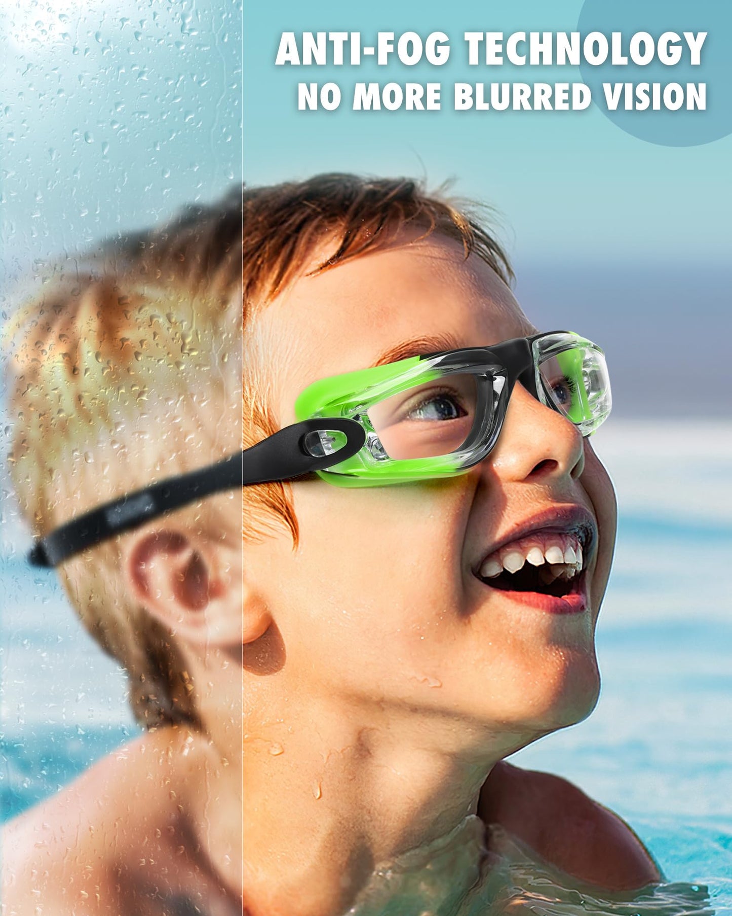 Aegend Swim Goggles for Kids 3-14 Anti-Fog Anti-Leak Goggles for Swimming