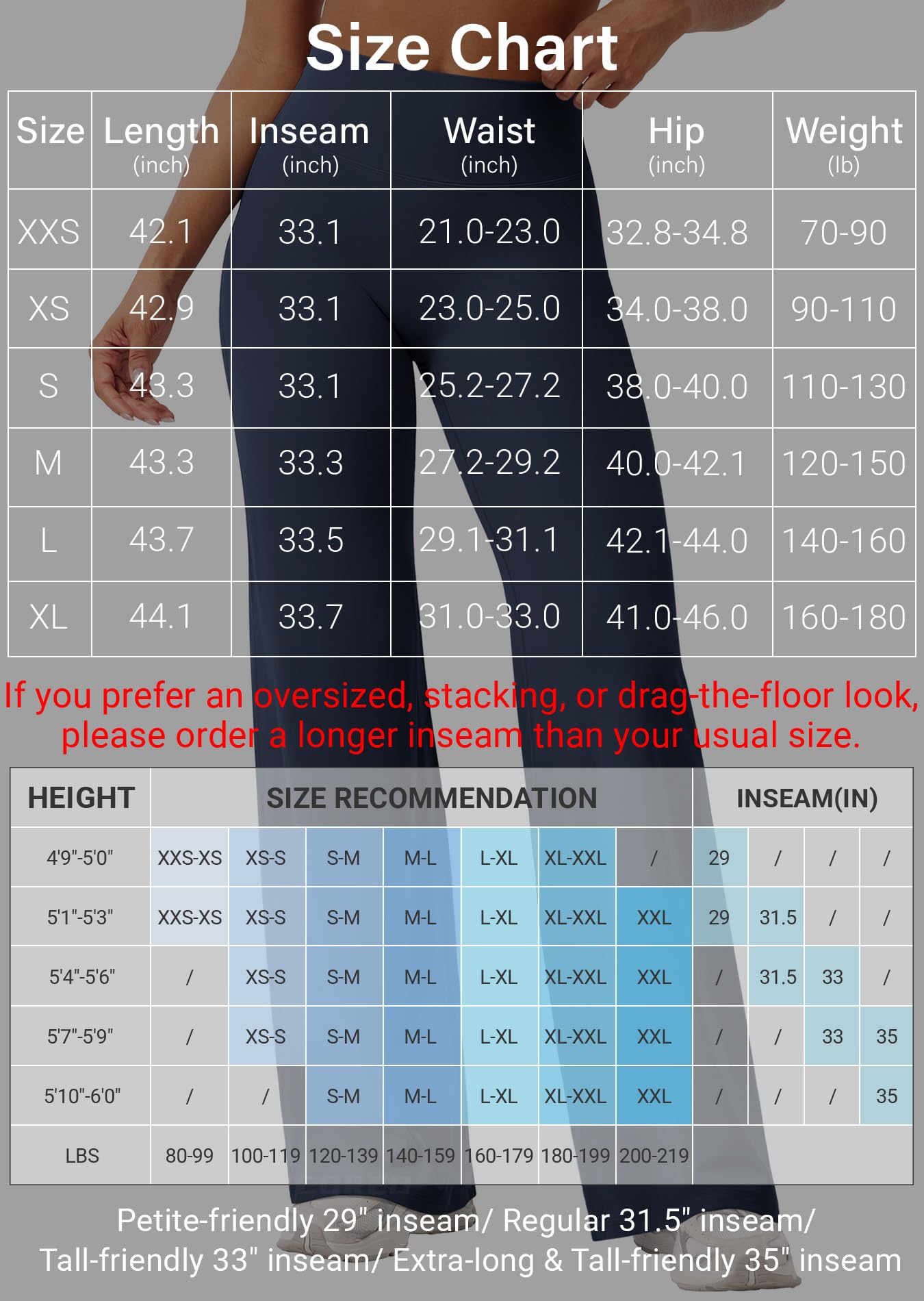 YEOREO Workout Leggings Womens No Front Seam Straight Leggings 33" High Waist Buttery Eddiy Gym Yoga Pants Dark Gray L