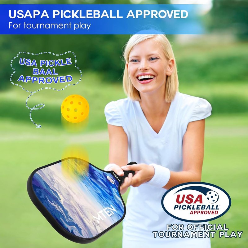 Pickleball Paddles Set | USAPA Approved Fiberglass Rackets for Men & Women – Choose 2, 4, or Single Paddle