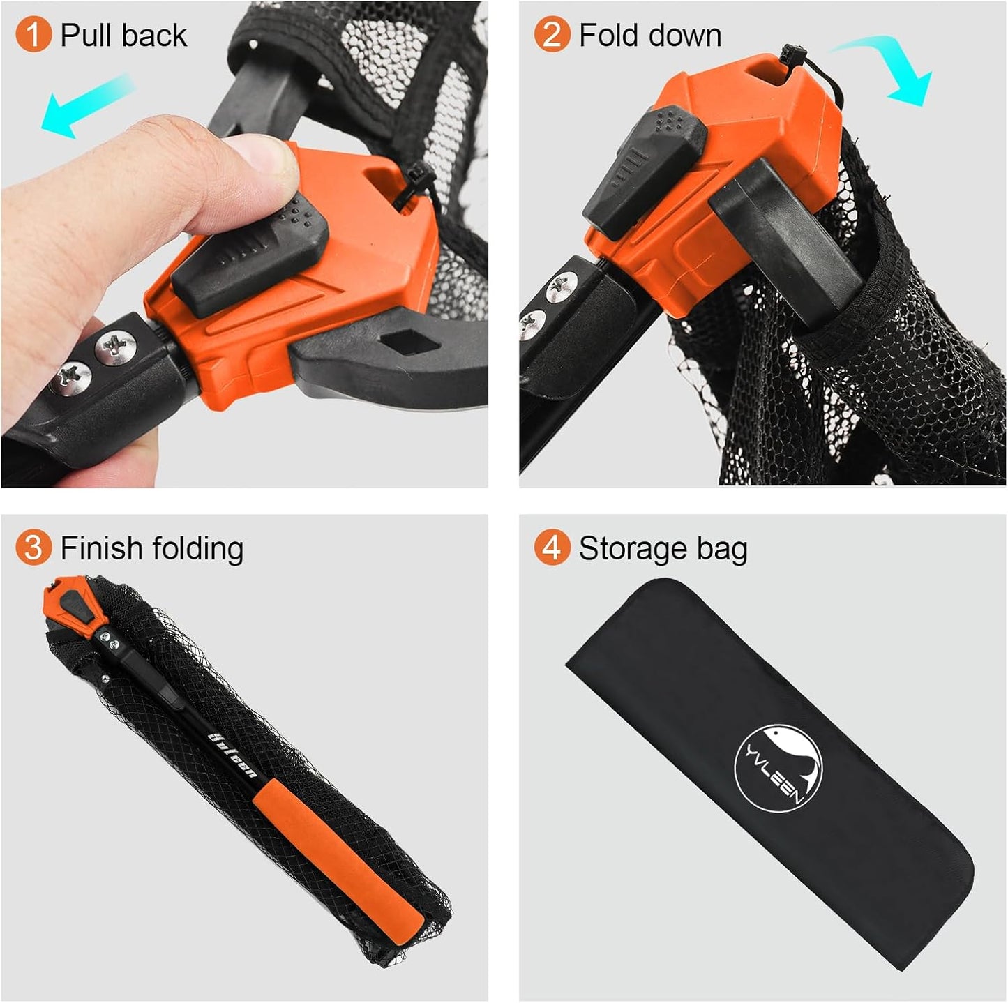Floating Fishing Net - Lightweight Foldable Design | Ultra-Thin Rubber for Easy Catch & Release