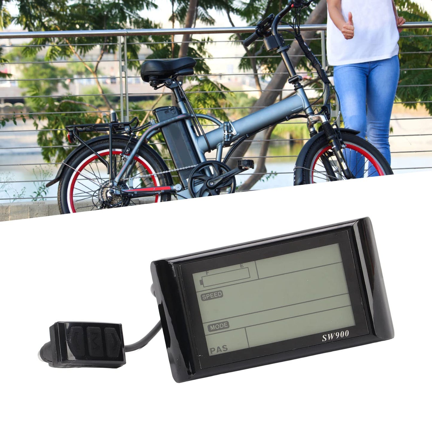 RiToEasysports Electric Panel, Electric SW900 Panel LCD Meter 5 Pin Electric Scooter Replacement Accessories, RiToEasysportsse4dcuokq1