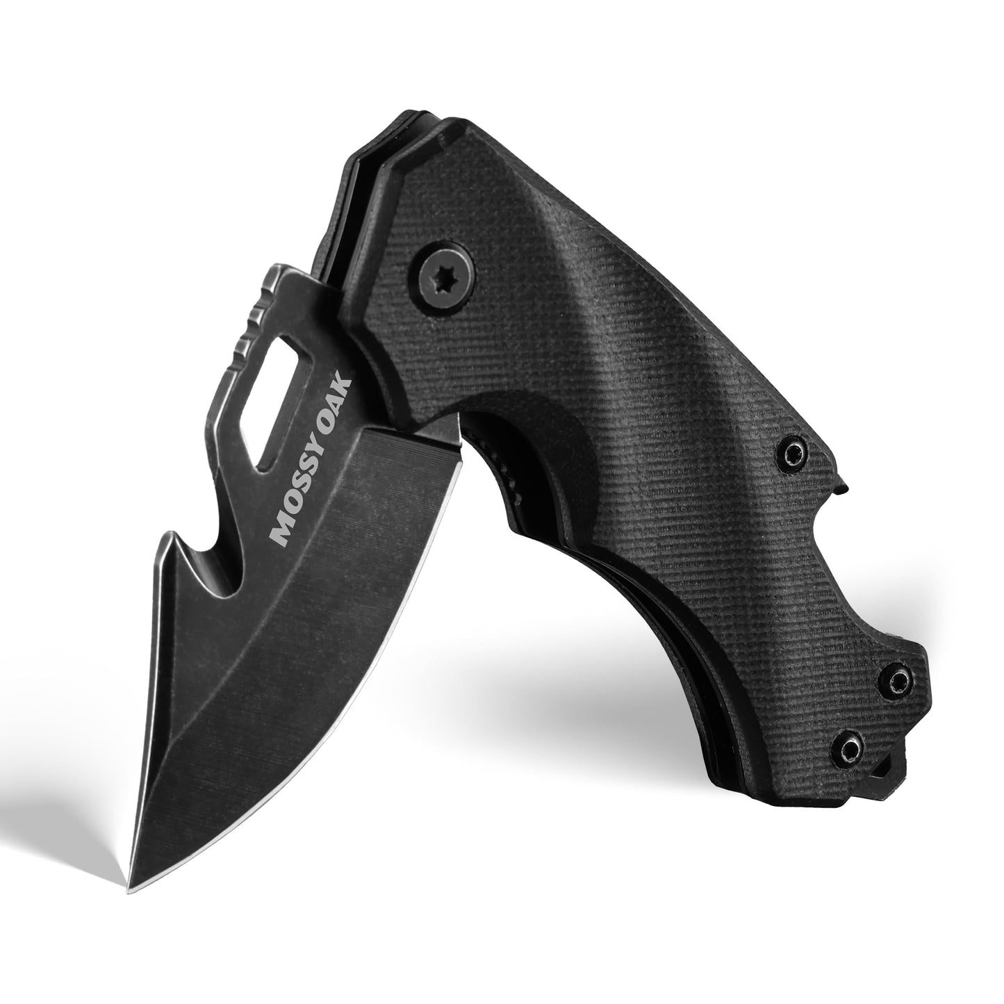 Mossy Oak Mini Folding Pocket Knife with G10 Handle, Black