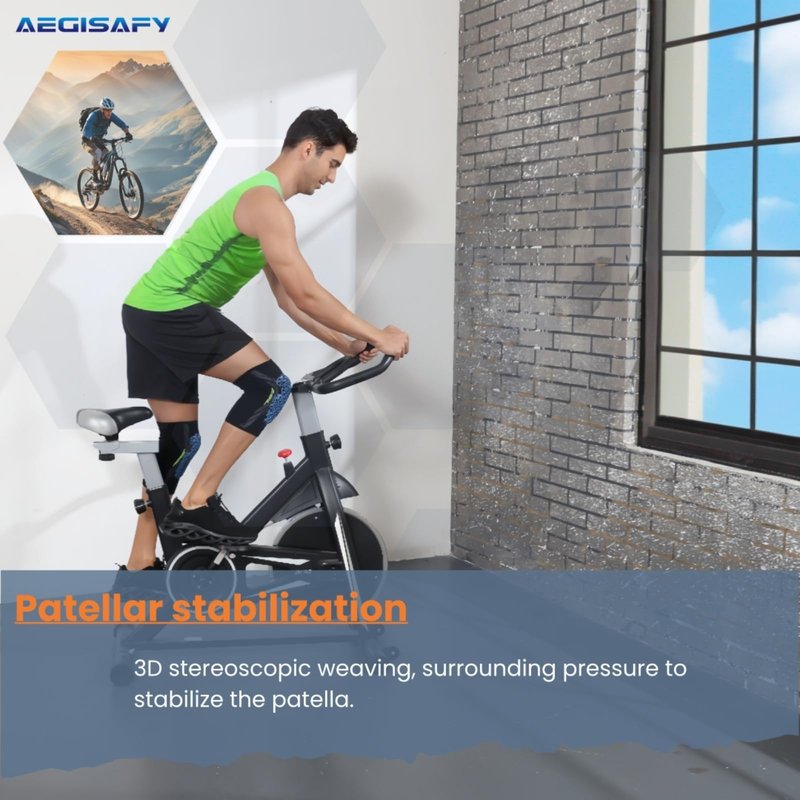 Aegisafy Knee Pads Brace for Men Women – Protective Gear for Volleyball, Basketball, Football, Yoga, Skating, Skateboard, Scooter & Bike – 2 Pack Breathable Knee Guards for Active Workouts (Large)