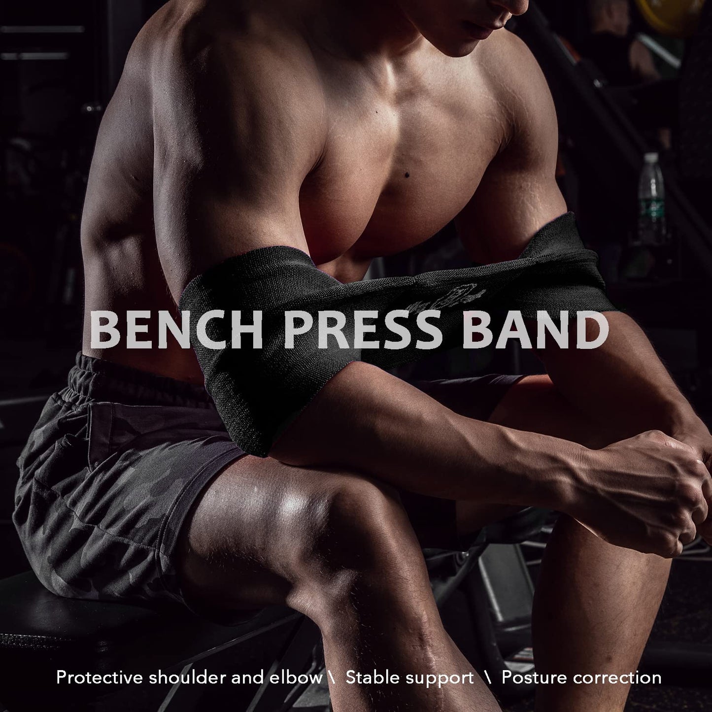 MANUEKLEAR Bench Press Band, Sling Bench Press Band for Men and Women Power Weight Lifting Fitness - Push Up Exercise Assistance Bench Block Increase Strength Gym Workout Equipment