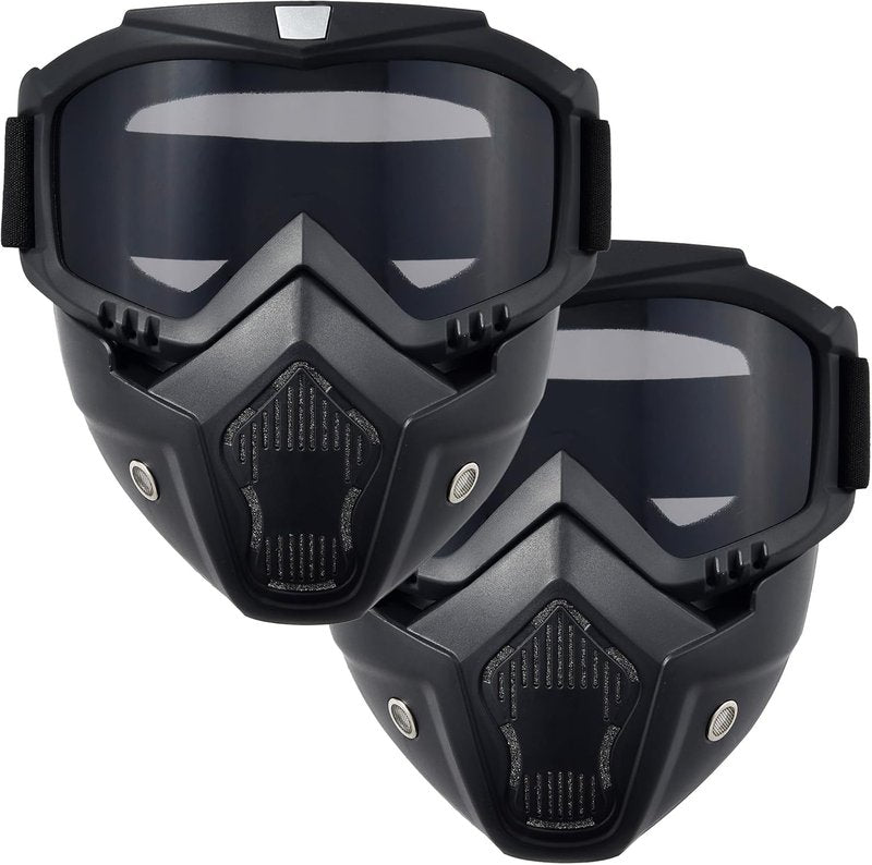 Full Face Paintball Mask - Anti-Fog Tactical Goggles with Removable Face Shield | Airsoft & Motorcycle Use