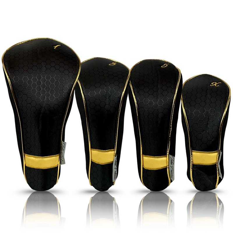 Taboo Fashions Monaco Golf Club Covers for Women - Numbered Golf Headcovers Set for Driver, Fairway and Hybrid Clubs - Weather Resistant, Pack of 4 (Red Roses)