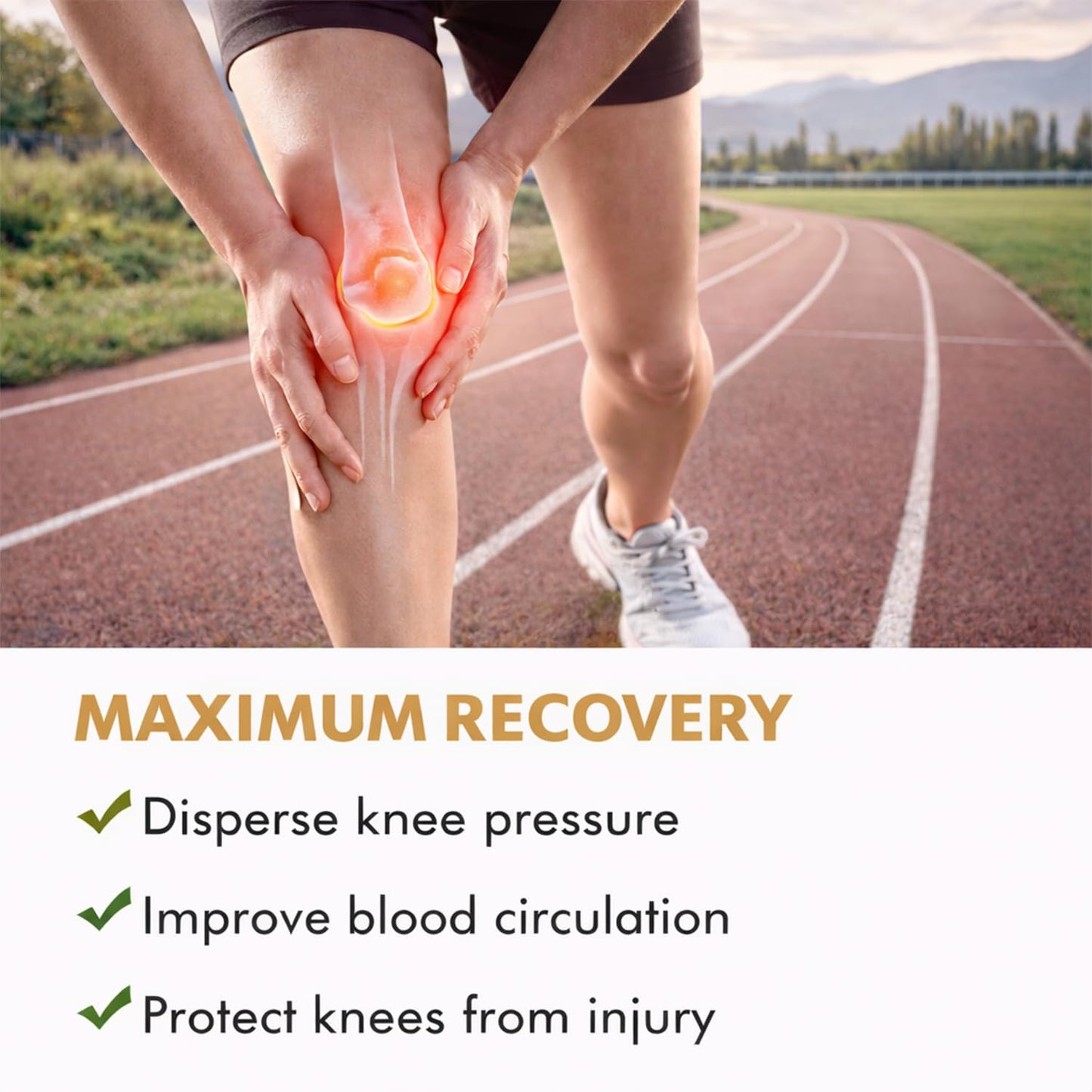 NEOAPEX 2-Pack Silicone Patellar Tendon Support Strap, Adjustable Knee Pain Relief Brace for Runners Knee, Jumper's Knee, Hiking, Basketball, Soccer & Gym, Comfortable Non-Slip Knee Straps for Men & Women (Black)
