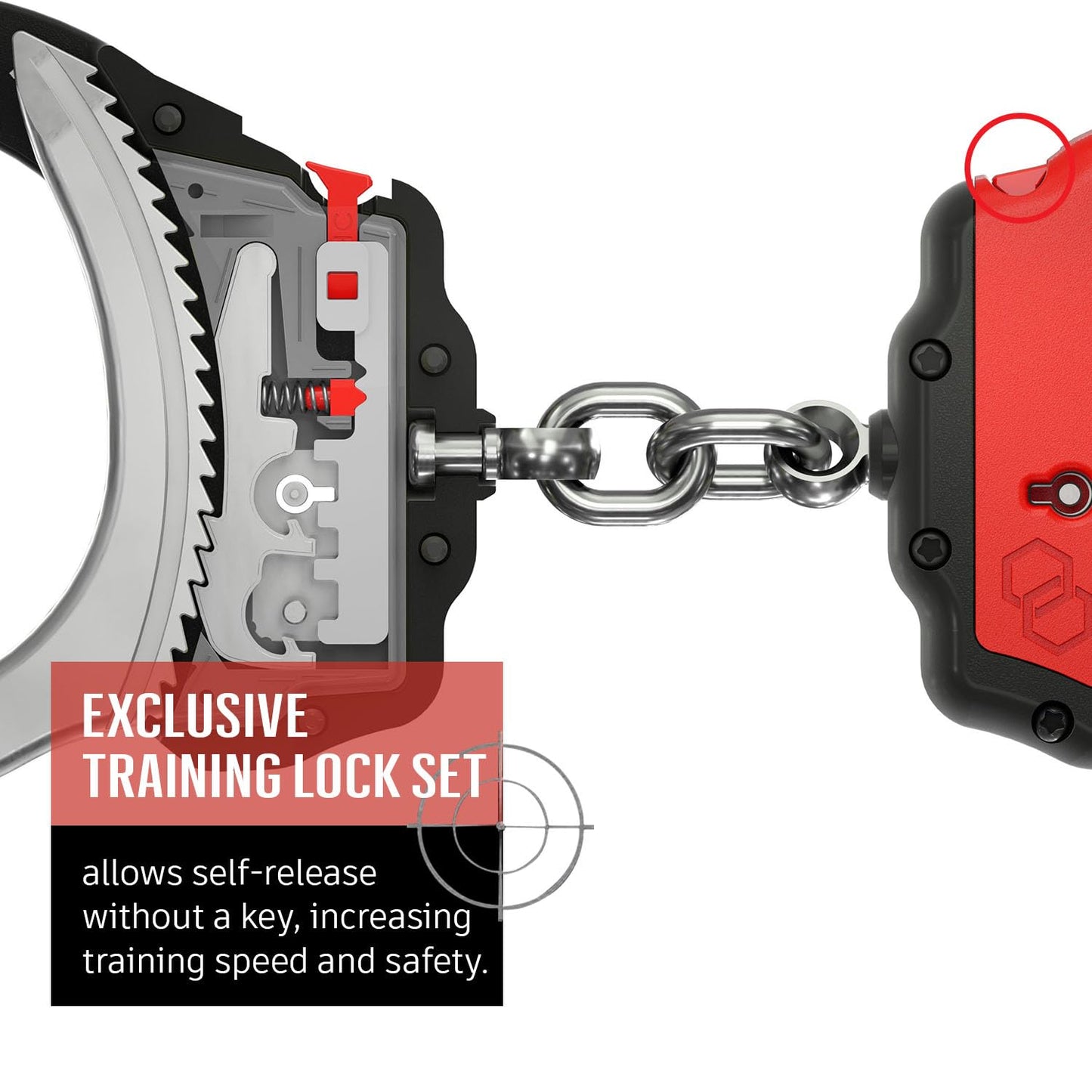 ASP Ultra Plus Double-Locking Chain Training Handcuffs, Forged Aluminum Handcuffs, Professional Grade Cuffs