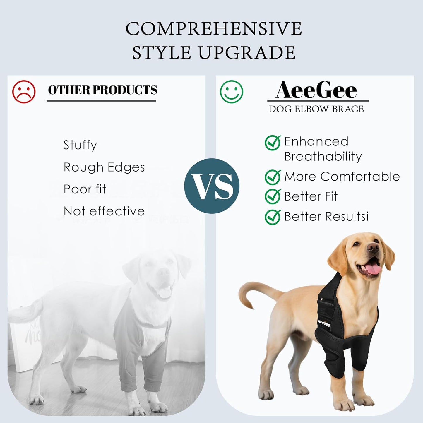 Adjustable Dog Elbow Brace - Front Leg Support for Torn Ligaments & Arthritis | XL Size