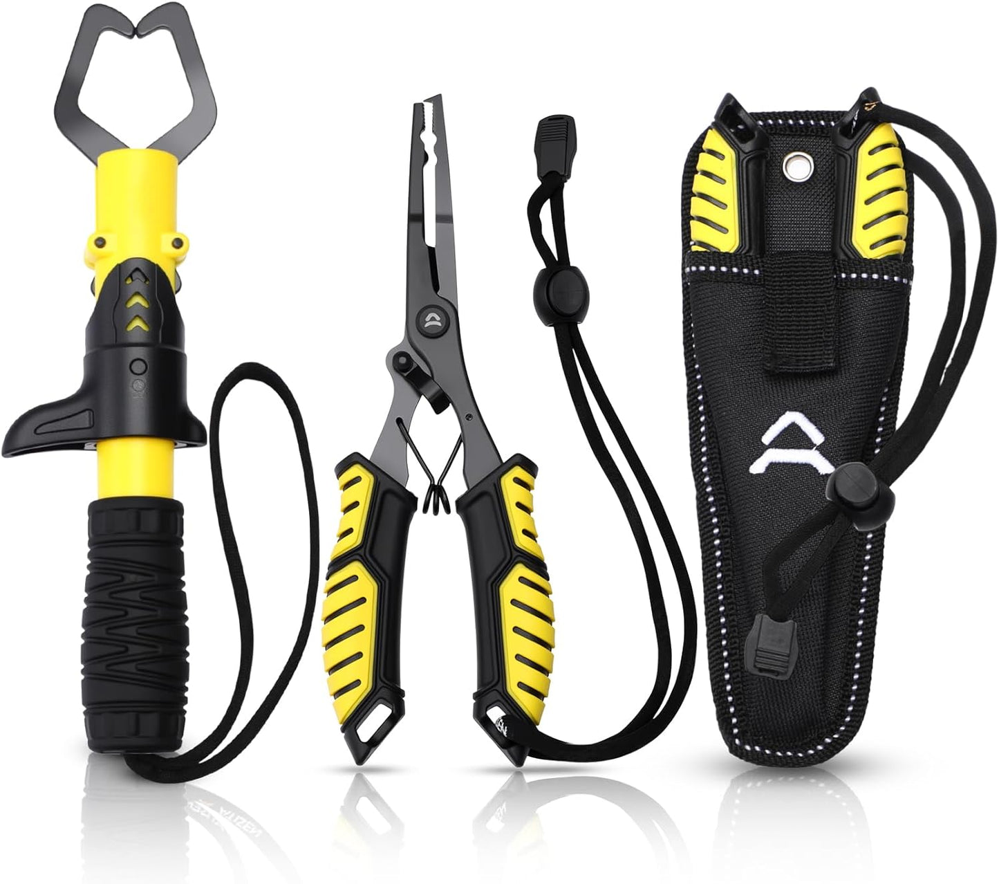 Fishing Lip Gripper Pliers - Stainless Steel Multifunction Tool Kit with Lanyard | Perfect for Fly Fishing & Easter Gifts