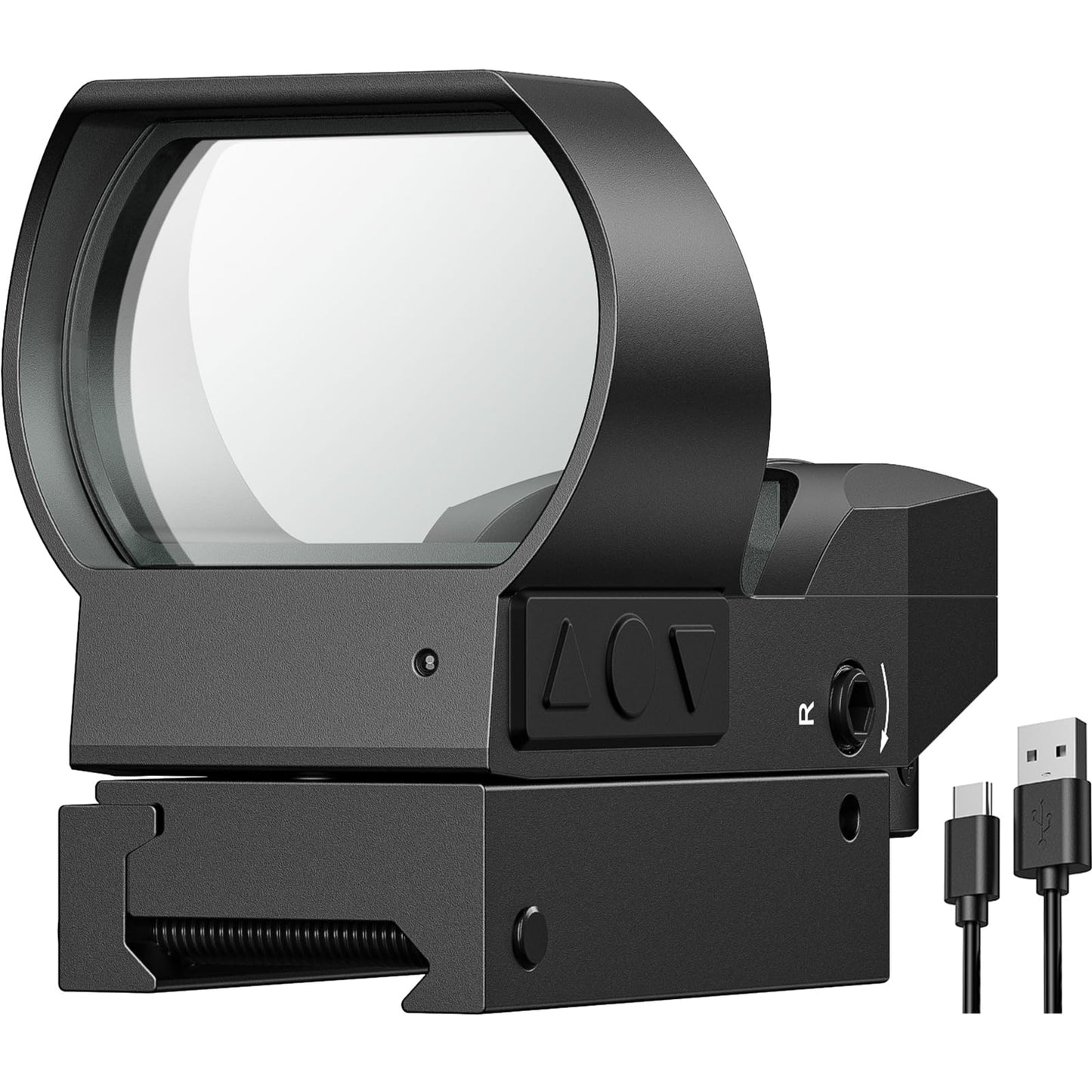 EZshoot Rechargeable Motion Awake Multiple Reticle Red Green Dot Sight, 40mm (1.6") Large Lens Reflex Sight, Red Dot Scope Optics for 20mm Picatinny Rail, Paintball Sights with Absolute Co-Witness