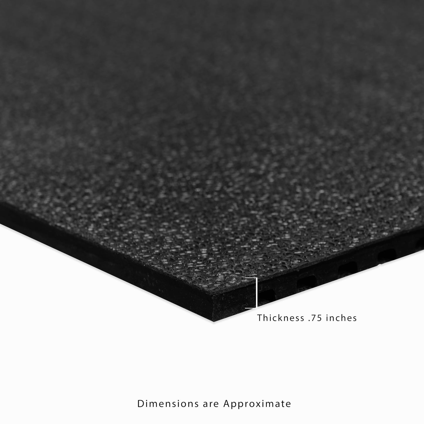 MSI Heavy Duty Gym Flooring Mat (20 Pack) - 3.5' x 6' x 3/4" Thick Rubber Mat - Solid Black - Ideal for Home Gyms, Commercial Fitness Centers, Workouts, and More