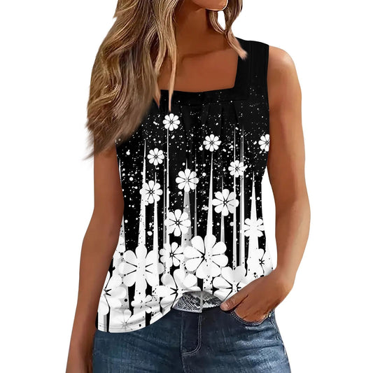 Tummy Coverage Tops for Women Plus Size Sleeveless Tops for Women Womens Tops Dressy Casual Womens T-Shirts Womens Tshirts Cotton Loose Fit Graphic Cruise Outfits for Women 2024 Summer