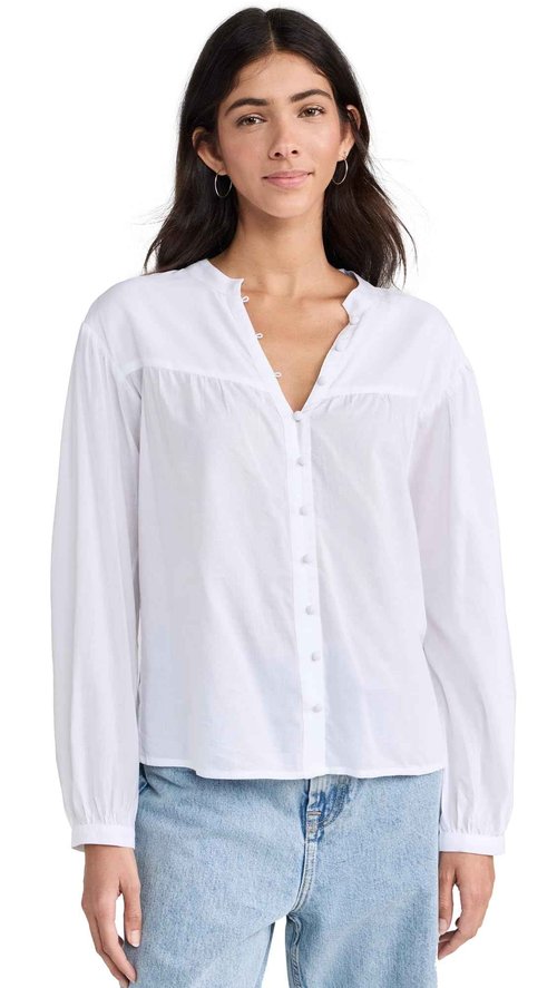 PAIGE Women's Marline Shirt, White, XS