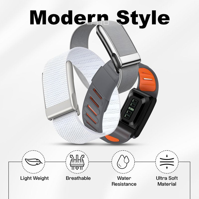 DADO Multi-Pack Wrist Bands Compatible with Whoop 5.0, Peak, One & Life MG – Hydroknit Nylon, Sport Silicone, Premium Nylon – Replacement Straps with Hook, Clasp, Quick Link Slider (Modern)