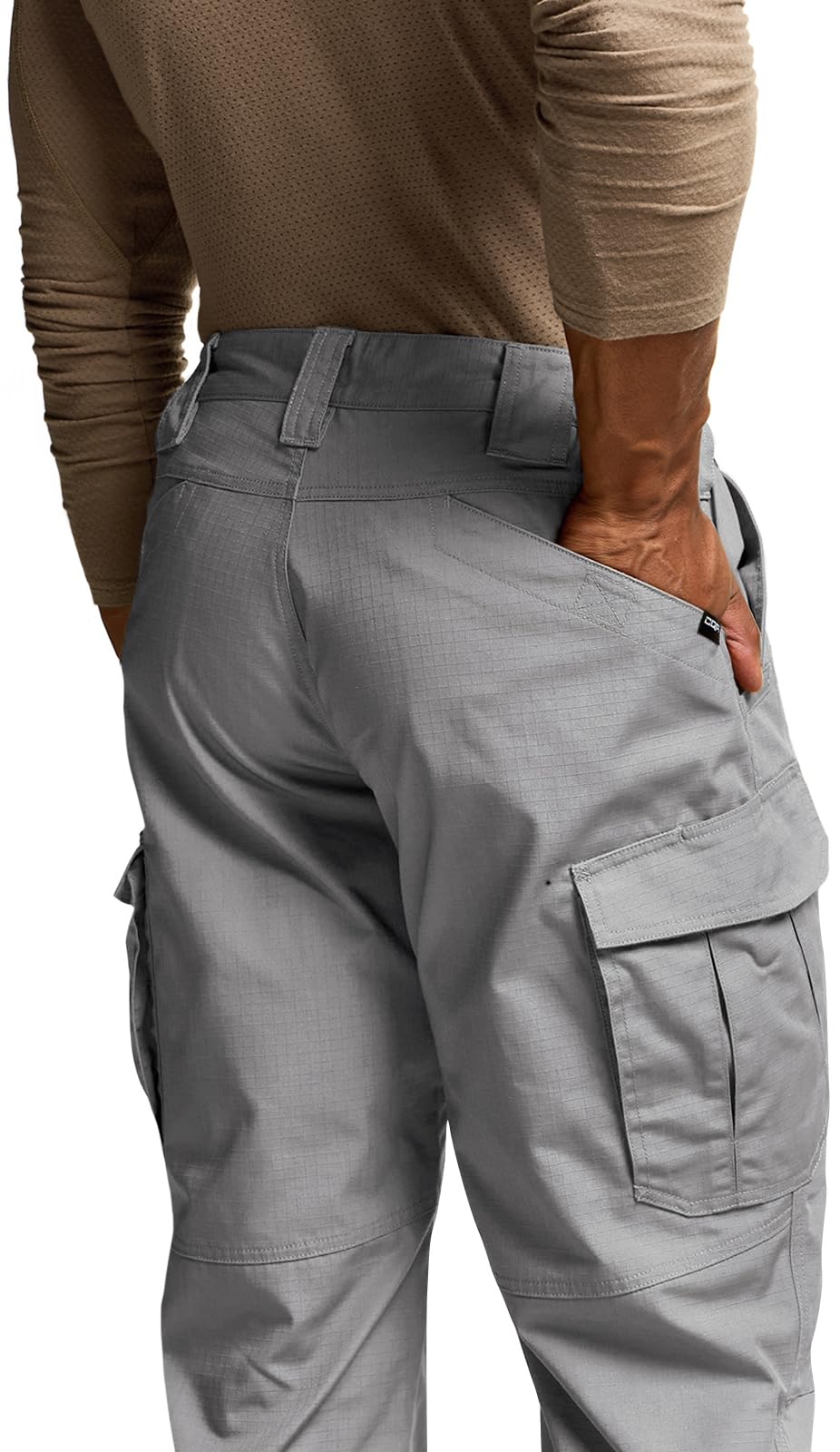 CQR Men's Tactical Pants, Water Resistant Ripstop Cargo Pants, Lightweight EDC Work Hiking Pants, Outdoor Apparel, Raider Mag Pocket Stone, 32W x 30L