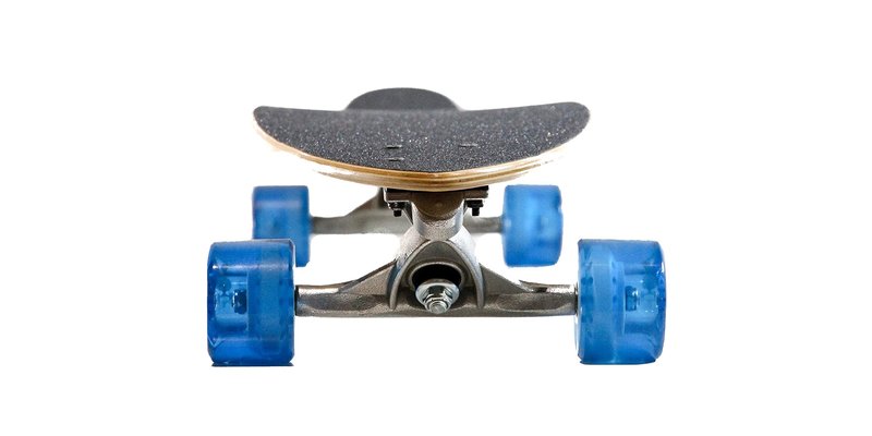 Aware Complete 38" Longboard wt 150mm Silver Reverse Kingpin Trucks, Clear Blue Wheels; 65x47mm 78A, ABEC-7 percision Bearings and 3mm Rubber risers for All Ages