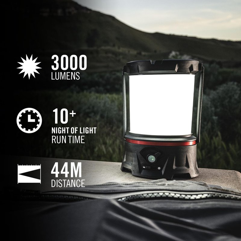 COAST EAL55R Dual Color LED Emergency Light, 3000 Lumen, 10+ Nights of Light, Variable Light Control, Durable for Outdoor & Survival, Black
