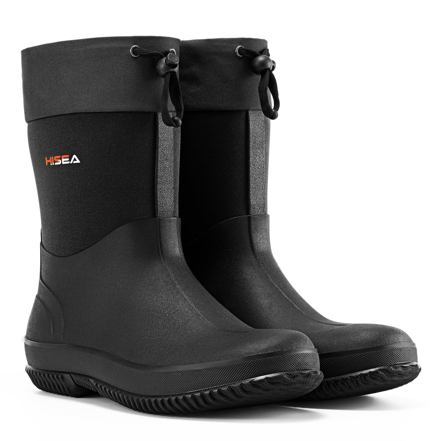 HISEA Men's Ankle Rain Boots Waterproof Garden Boots Rubber Boots Outdoor Work Boots