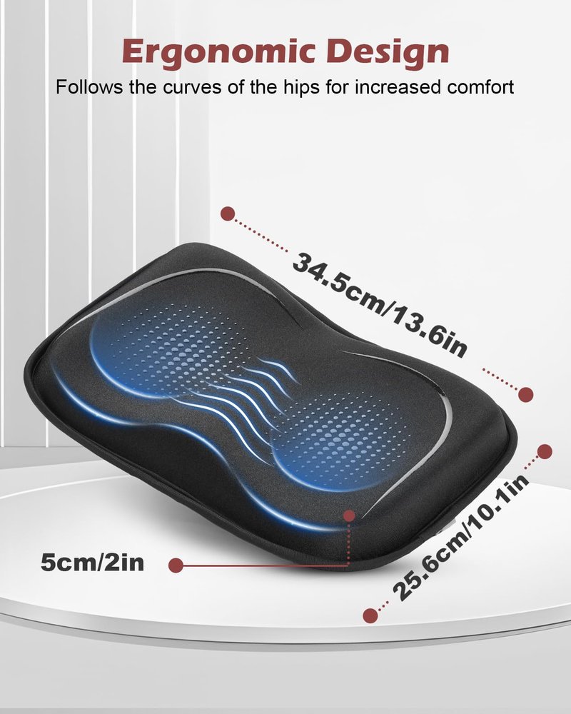 Fitense Rowing Machine Seat Cushion for The Concept 2 Rowing Machine with Extra Sports Headband, Memory Foam Row Machine Pad-Compatible with Concept 2 Rower, Recumbent Stationary Bike, Watter Rower