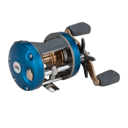 Abu Garcia Ambassadeur C4 Conventional Reel, Size 6600 (1292717), 4 Stainless Steel Ball Bearings + 1 Roller Bearing, Carbon Fiber Star Drag, Max of 15lb | 6.8kg,Blue