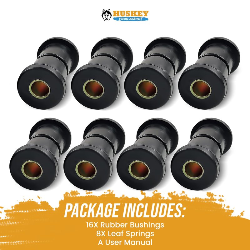 Huskey Club Car DS Golf Cart Front & Rear Leaf Spring Bushing Kit for 1981-Up Models, Replaces OEM Sleeve Part No#: 1012303 and Bushing Part No#: 1015583