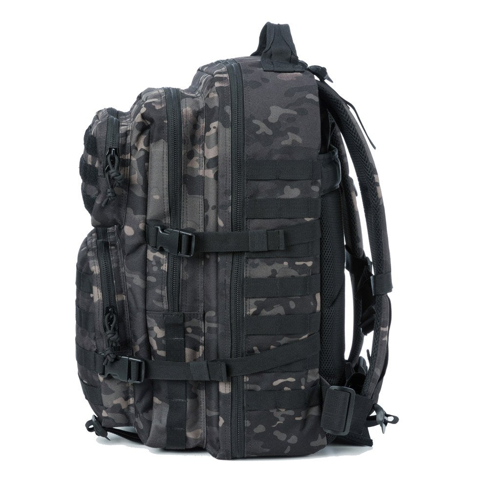 REEBOW GEAR Military Tactical Backpack Large Army 3 Day Assault Pack Molle Bag Backpacks (Black Camo)