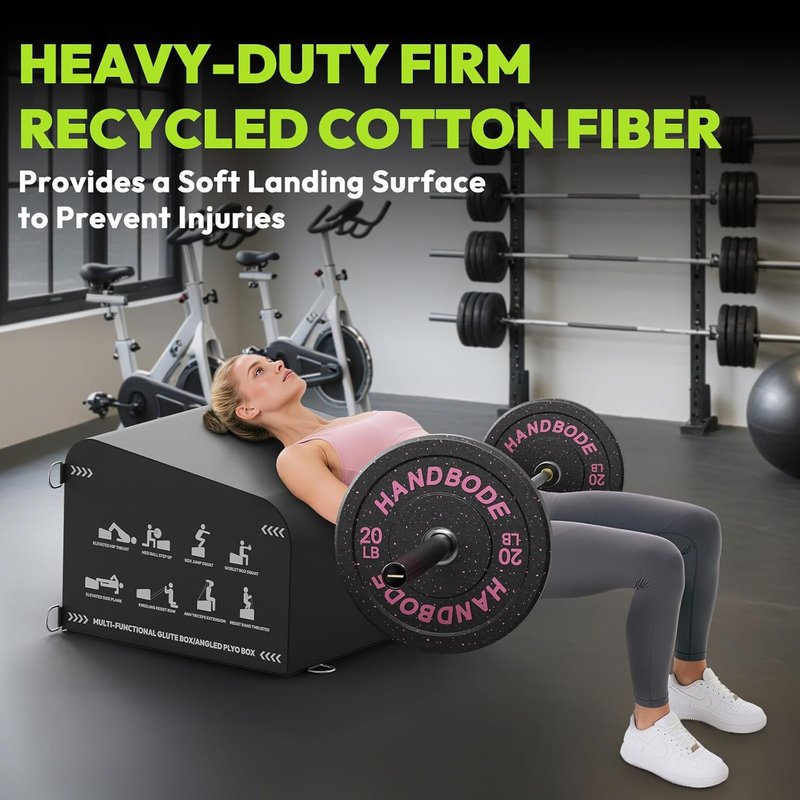 Hip Thrust Bench - Multi-Functional Slip-Free Glute Machine for Home & Gym | Versatile for Squats, Push-Ups, & More