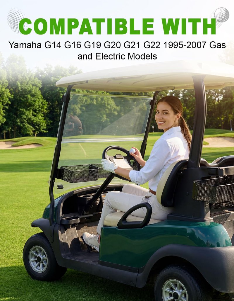 CYOOYC Golf Cart Front Inner Basket for EZGO TXT RVX VALOR Yamaha G29 Drive2 G16-G22 Club Car DS Tempo Modular Mesh Storage Tray Organizer for Extended Space (Yamaha G14-G22 1995-2007)