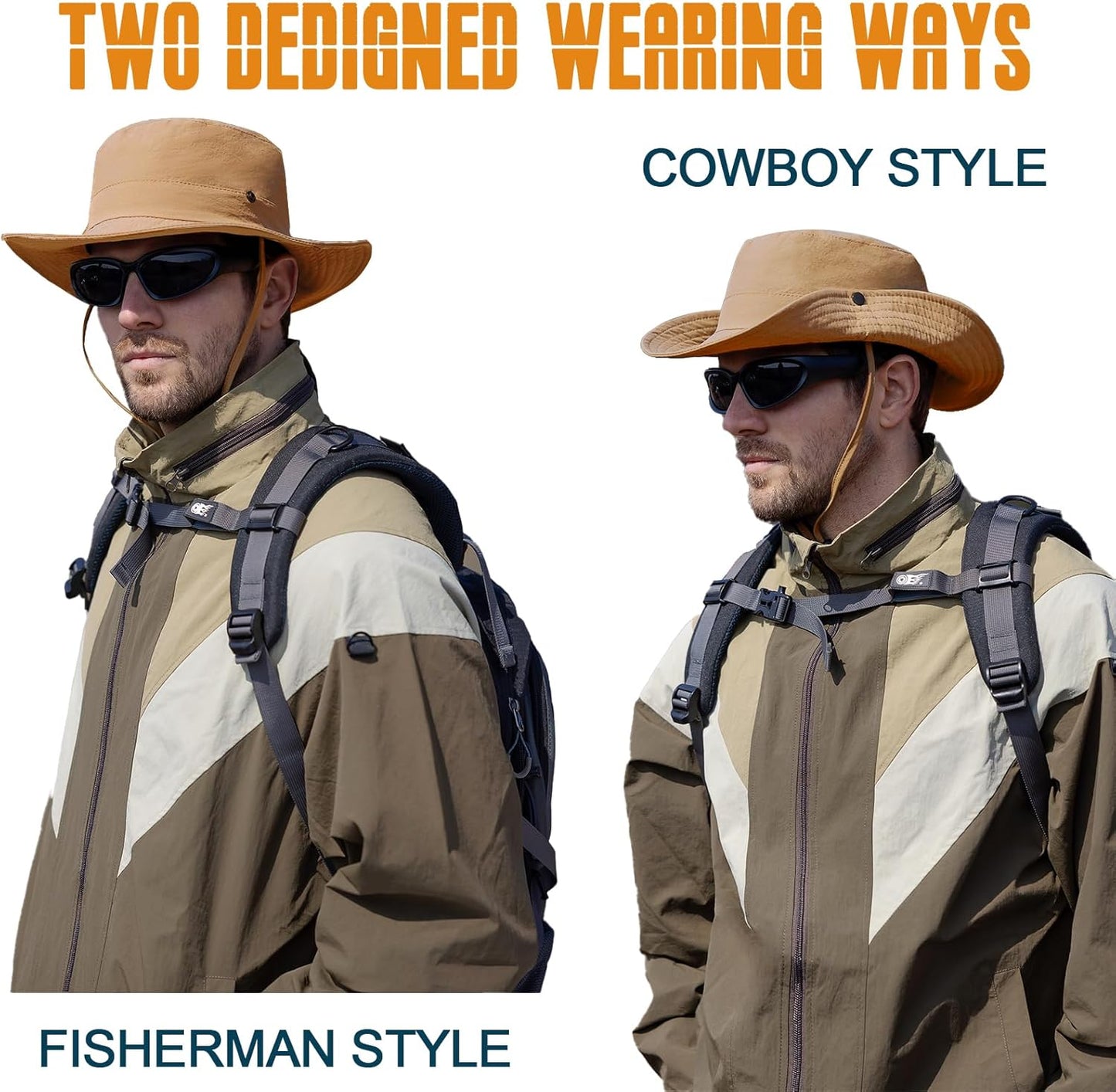 Sun Hats - UPF 50+ Quick Dry Foldable Bucket Hat for Beach & Hiking | Adjustable Fishing Safari Hat