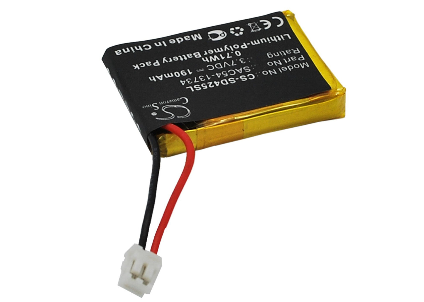 Replacement Battery for Sportdog WetlandHunter SD-425Camo Trans FieldTrainer 425S FT-125W transmitter Remote Transmitter SDT00-13857 FT-125W SD-425 FieldTrainer SD-425 Transmitte SAC54-13734 (190mAh)