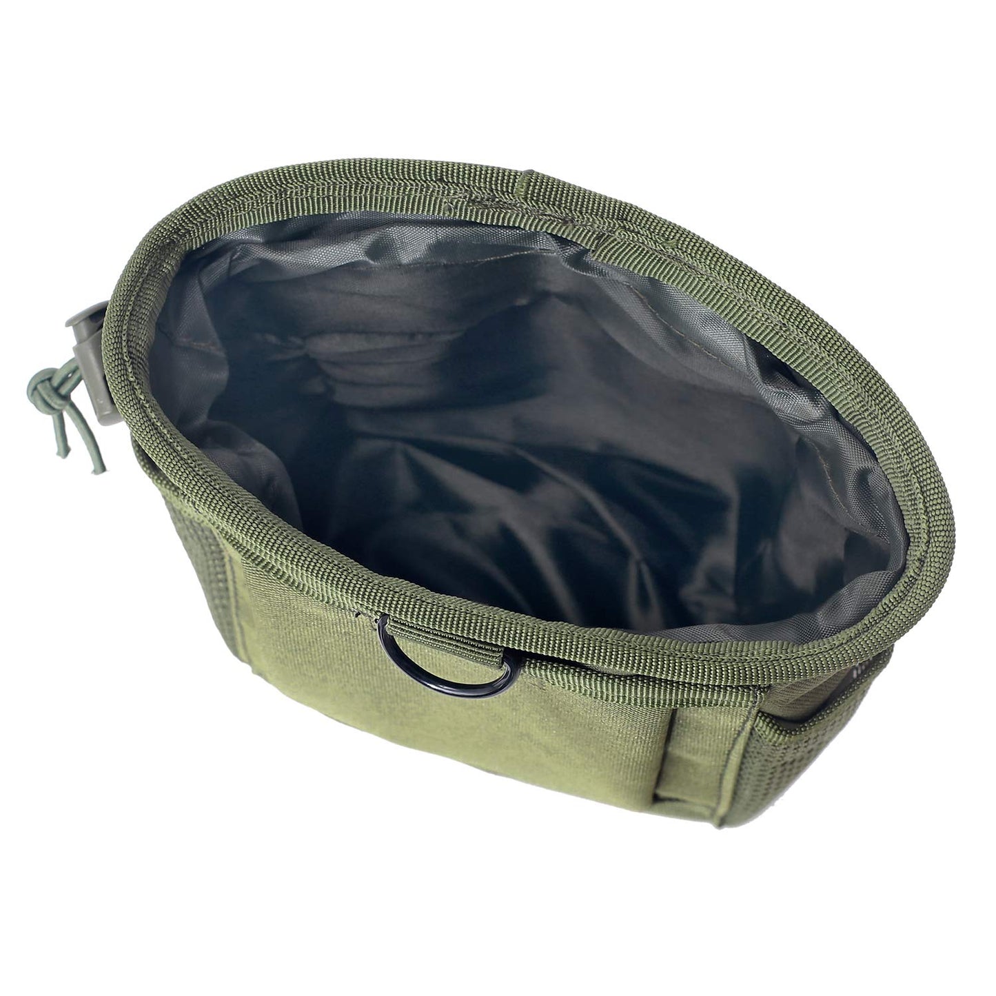 Tactical Molle Drawstring Magazine Dump Pouch, Adjustable Military Utility Belt Fanny Hip Holster Bag Outdoor Ammo Pouch (Army Green)