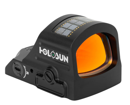 HOLOSUN HE407C-GR X2 Green 2 MOA Dot Open Reflex Sight - Durable Shake-Awake Solar Failsafe Parallax-Free Aluminum Pistol Sight for Full-Sized Handguns