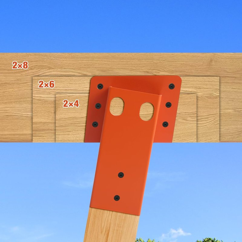 Deer Stand Brackets - Heavy-Duty 4x4 Mounting Brackets for Hunting | 4 Pack, Orange Finish