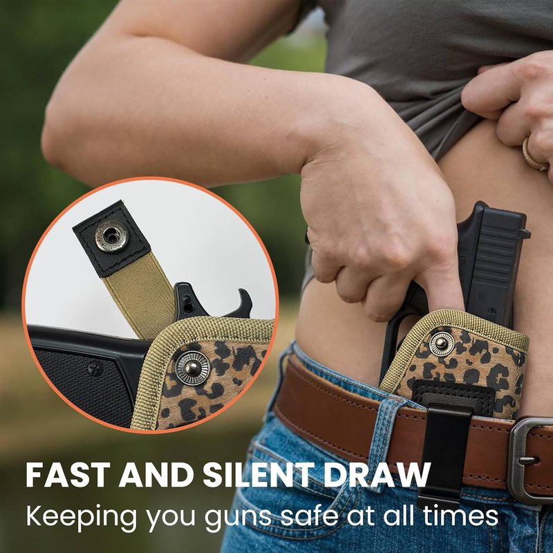 Concealed Carry Gun Holster for Women - Universal IWB 9mm & .380 Pistol Holster | Fits Glock 17, 19, 42, 43, 43X
