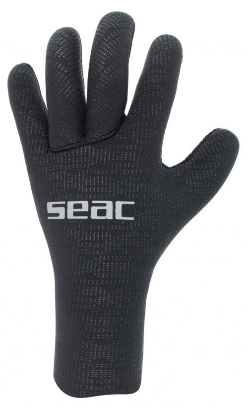 SEAC Ultraflex, 3.5 mm Ultra-Elastic Neoprene Gloves for Diving and Spearfishing, Anti-Slip, Black,XX-Large