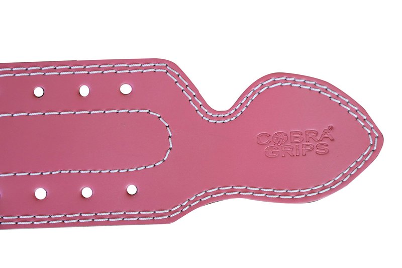 Weight Power Lifting Belt 4” Wide Cobra Grips Best Premium Genuine Leather Belt For Men & Women Adjustable Weightlifting Back Support (Pink, Small 27"-35")