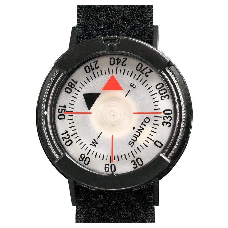 SUUNTO M-9 Wrist Compass, Northern Hemisphere, Multifunctional Compass with Velcro Wristband, Compact Waterproof Navigation Comapss for Hiking & Adventure, Black